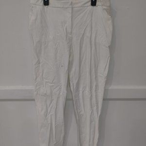 SOILED Alfani Women's Comfort Waist Straight Leg Pants Ivory Size 14 $50 A460